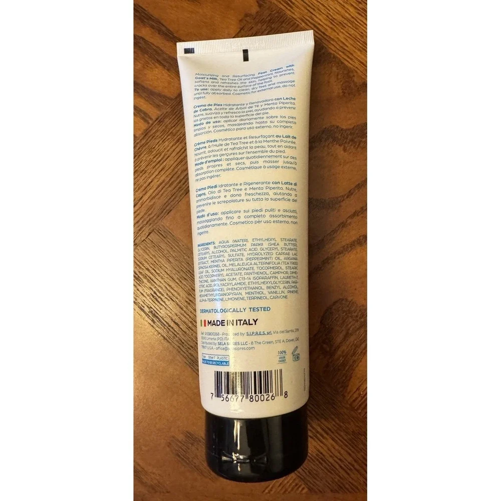 1-Delfanti Milano Goat's Milk Italian Alps Moisturizing Foot Cream 8.4 Fl oz NEW
